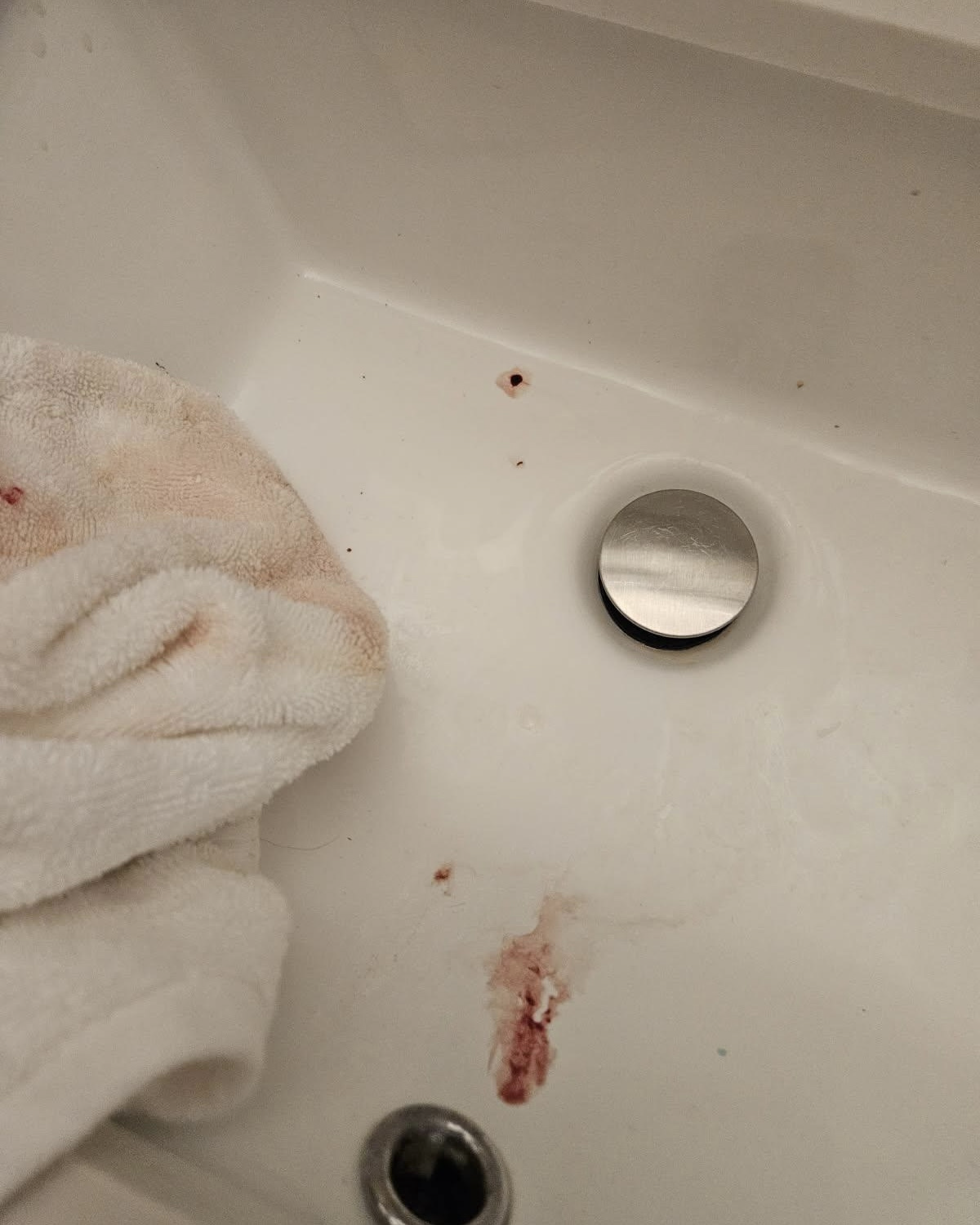 Sink with blood evidence