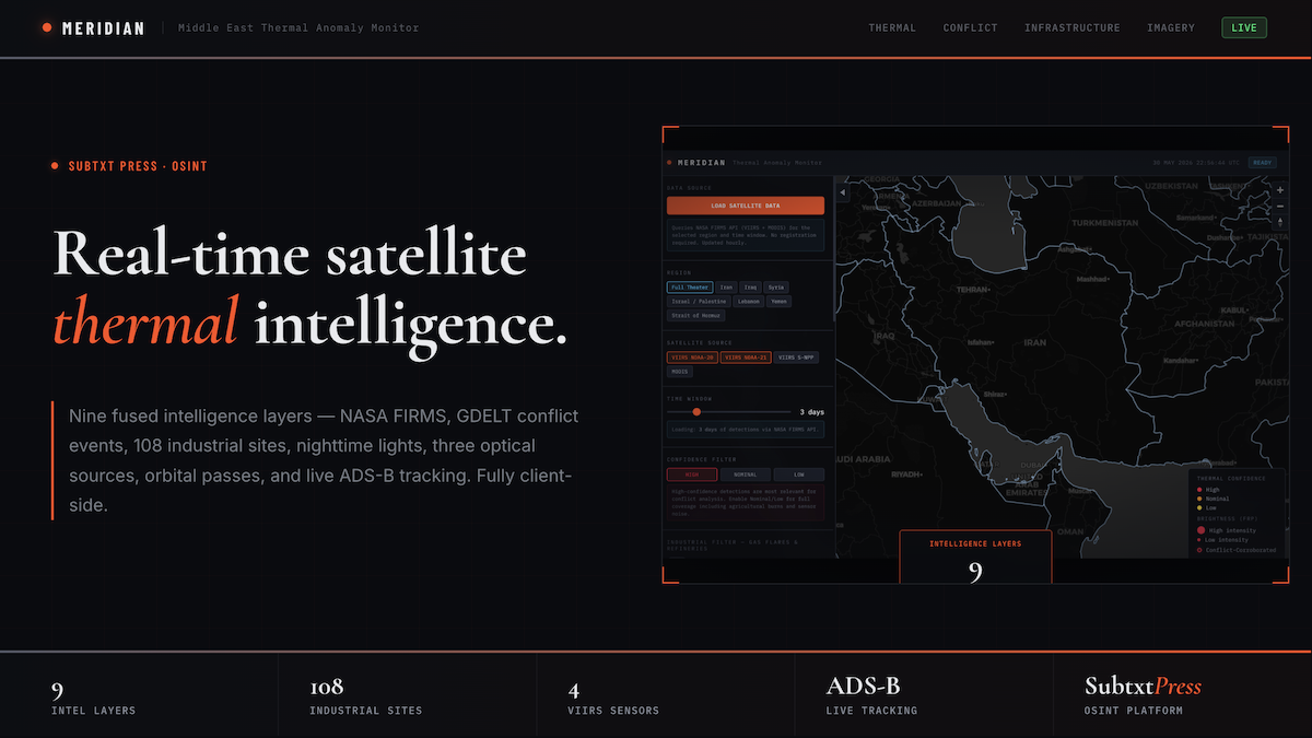 MERIDIAN | Middle East Thermal Anomaly Monitor